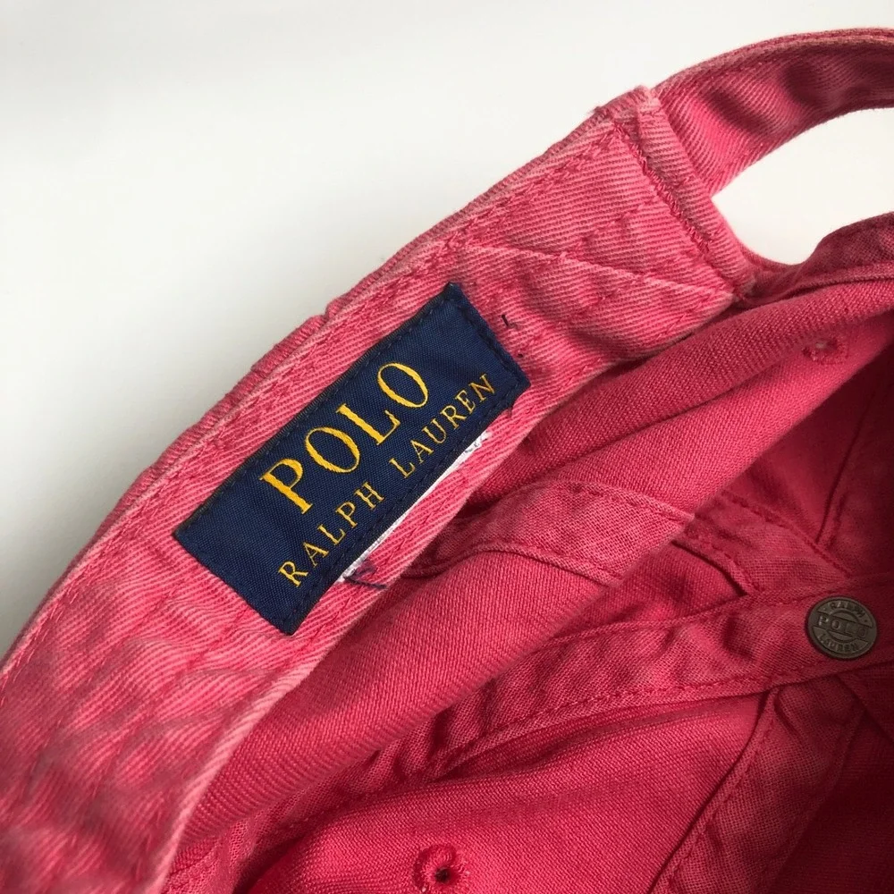 Polo Ralph Lauren Cap Pink Logo1967 Strapback One Size Faded Preppy Classic Fade